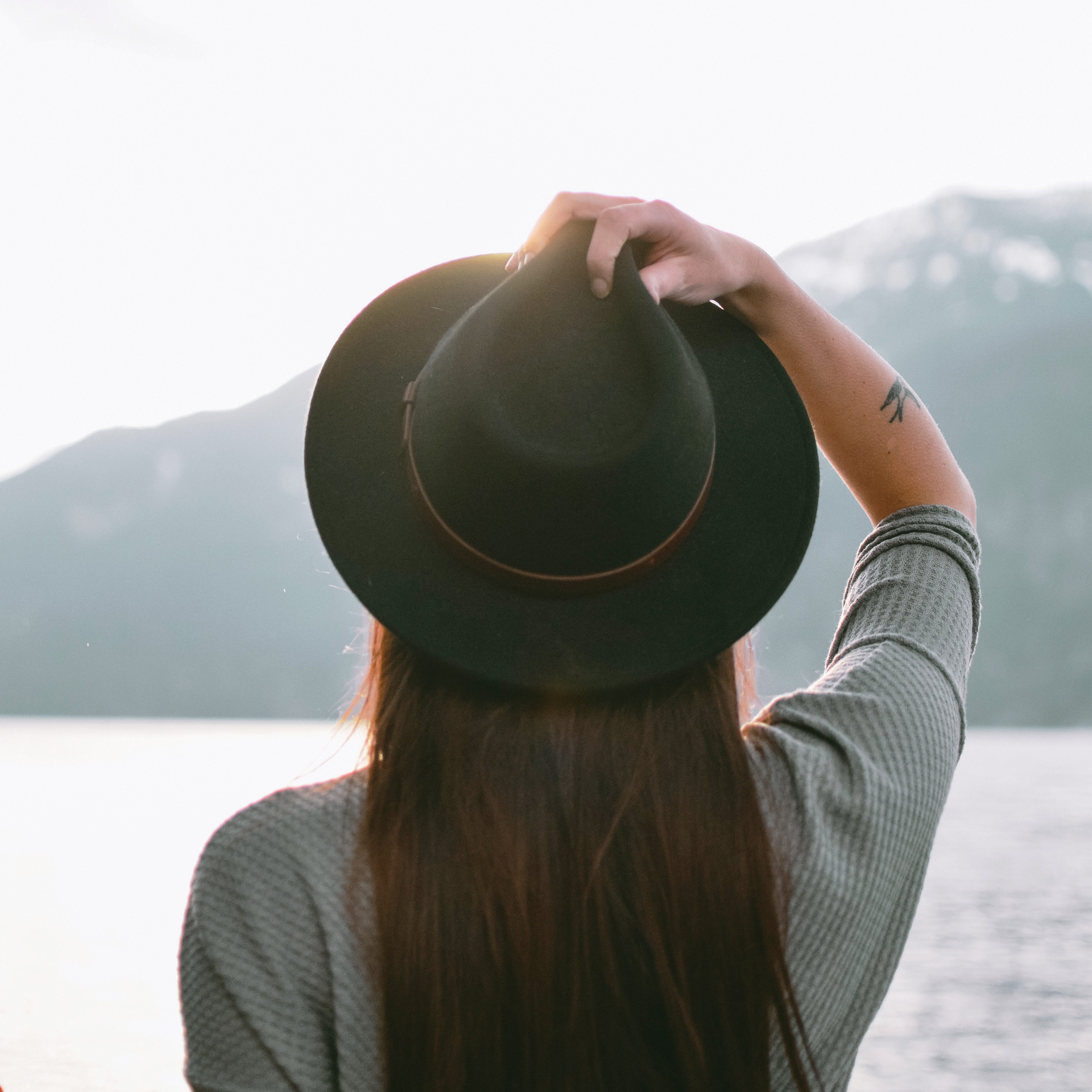 Cappello La Cappello Fedora Donna In Feltro Tesa Larga 9cm