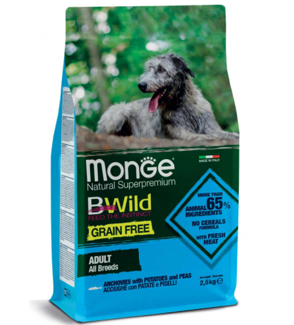 Monge Bwild Low Grain All Breeds Adult Dog Wild Boar - Monge.it
