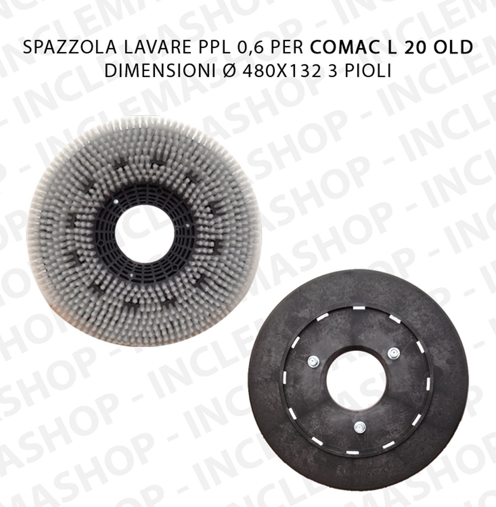 Spazzola Per Lavapavimenti COMAC INNOVA 55 - PPL 0,60 - Ø535x55 Mm - 3 Pioli - Foto 5