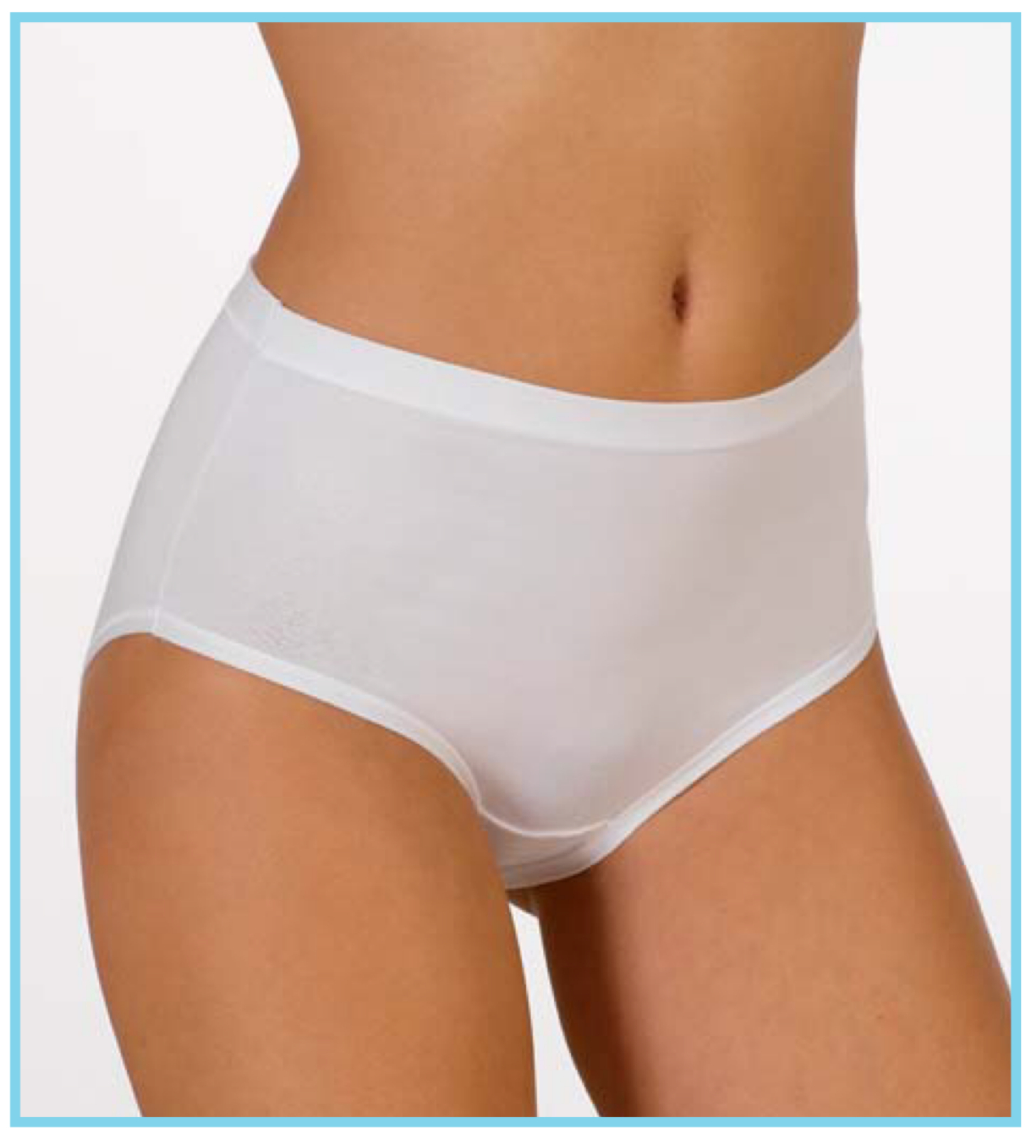 Slip da donna a vita media in cotone 6 pezzi (Colore: Orso bianco Taglia:  XL)