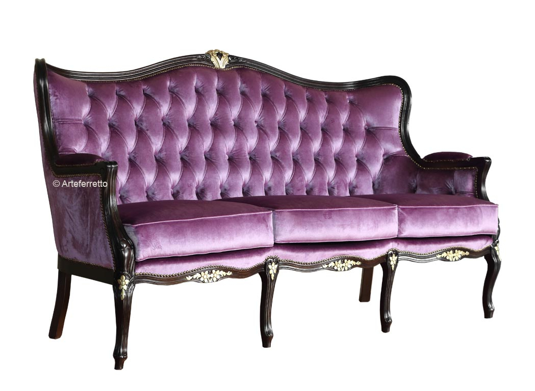 Purple on sale victorian couch