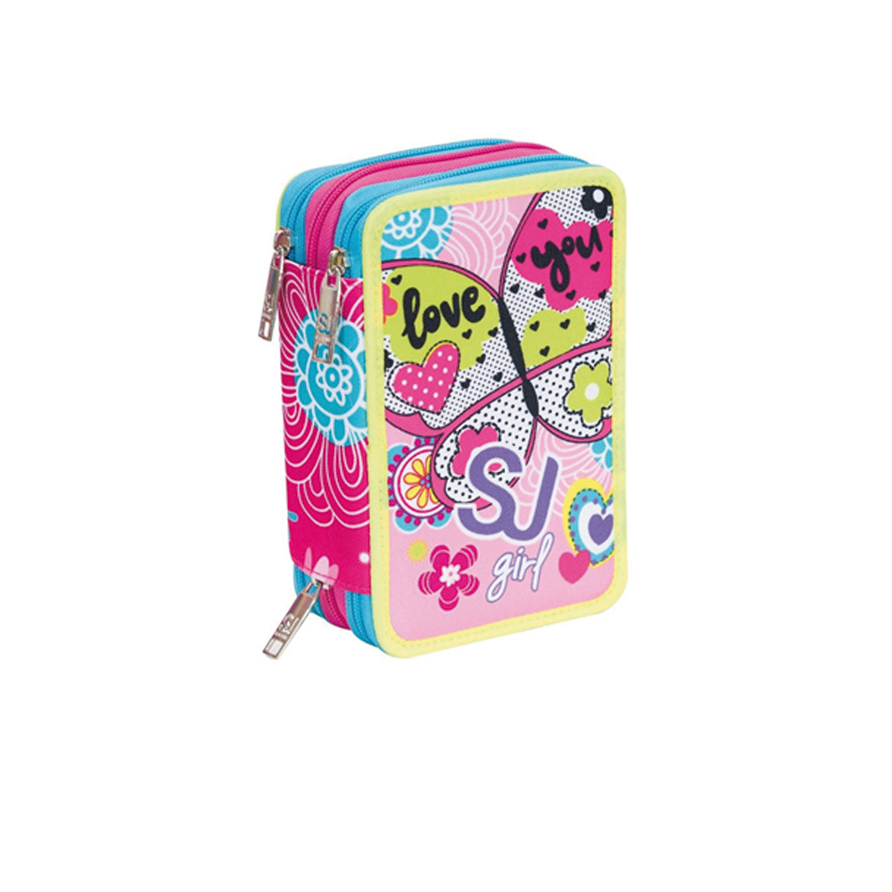 Astuccio 3 Zip Sj Gang Girl