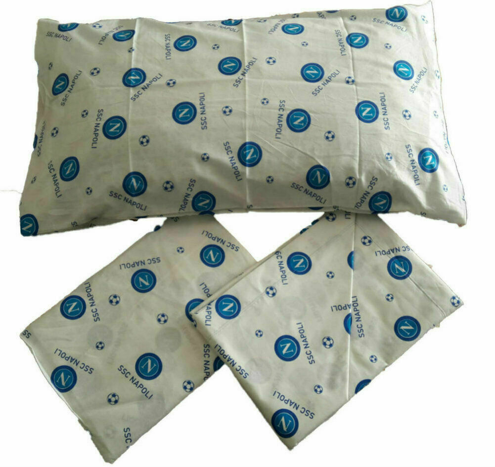 Lenzuola Ufficiali SSC Napoli Matrimoniali | 100% Cotone P550 - Azzurro - Foto 11