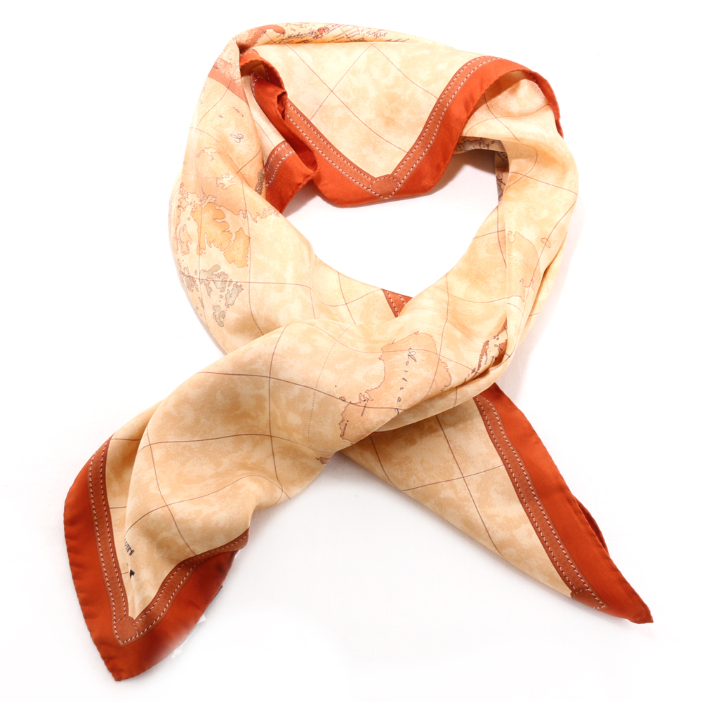 Foulard Alviero Martini 1A Classe Geo Classic - 90x90 Cm, Design K3190 ALOE, Nero - Foto 3