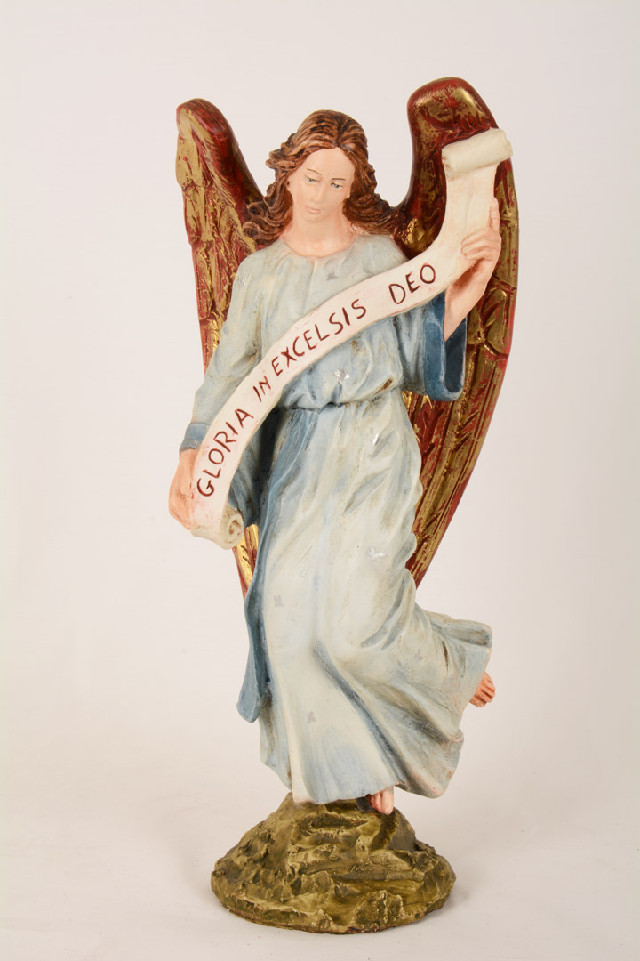 Angelo Gloria per Presepe in Resina Colorata 30 cm