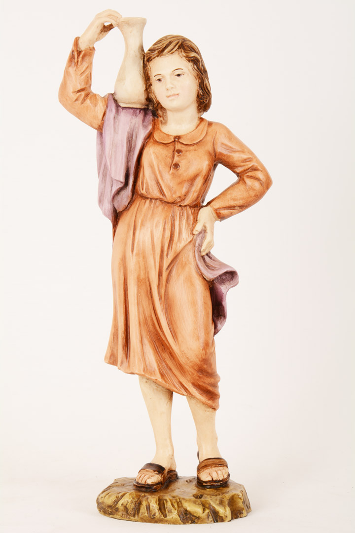 Donna con Anfora per Presepe in Resina Colorata 30 cm