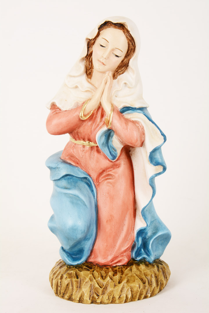 Madonna per Presepe in Resina Colorata 30 cm