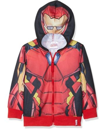 Felpa Iron Man misure da 4 a 10 anni