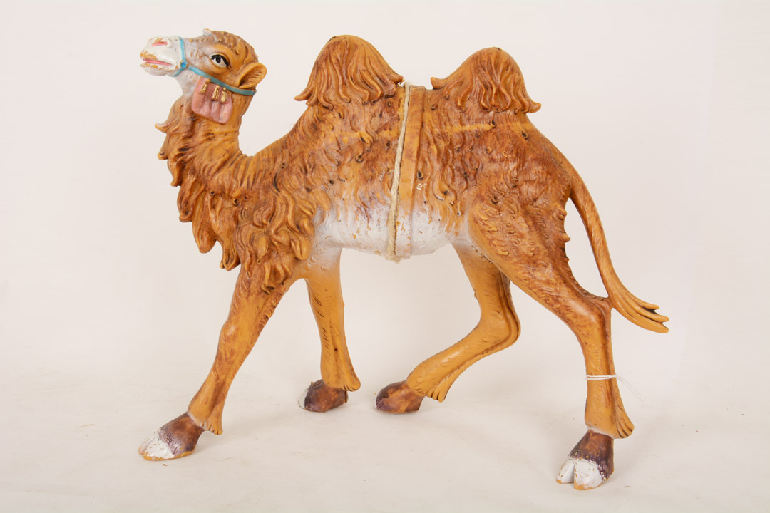 Cammello in piedi per Presepe in Gomma tipo Legno 30 cm