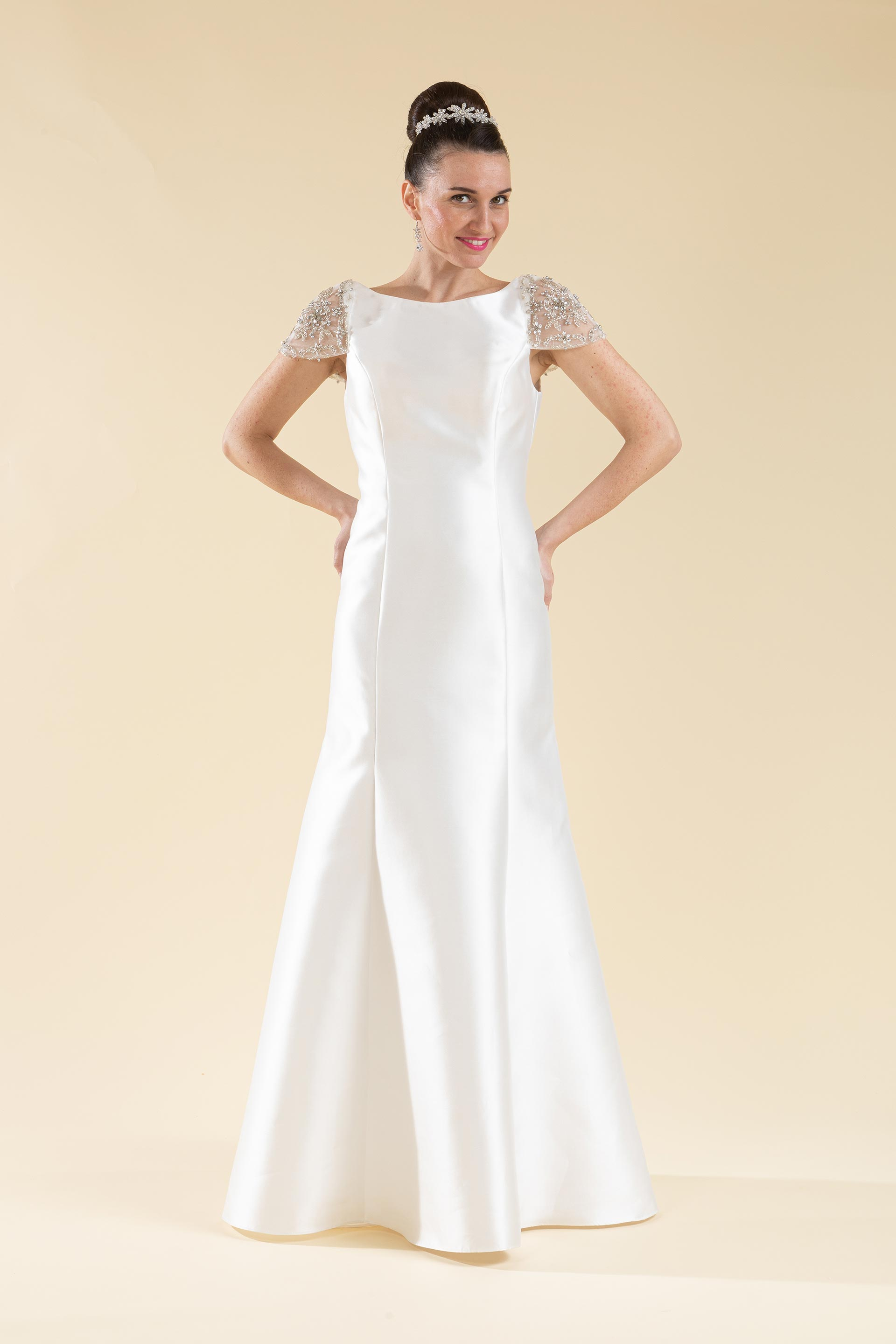 Vestito da sposa seta on sale liscio