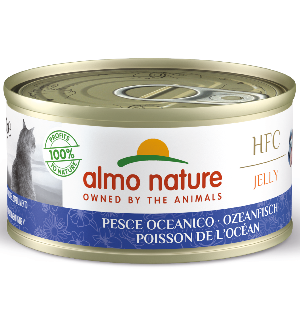 Almo Nature HFC Umido Per Gatti - Trota E Tonno, 6 Monoporzioni Da 70g, Naturale E Senza Conservanti