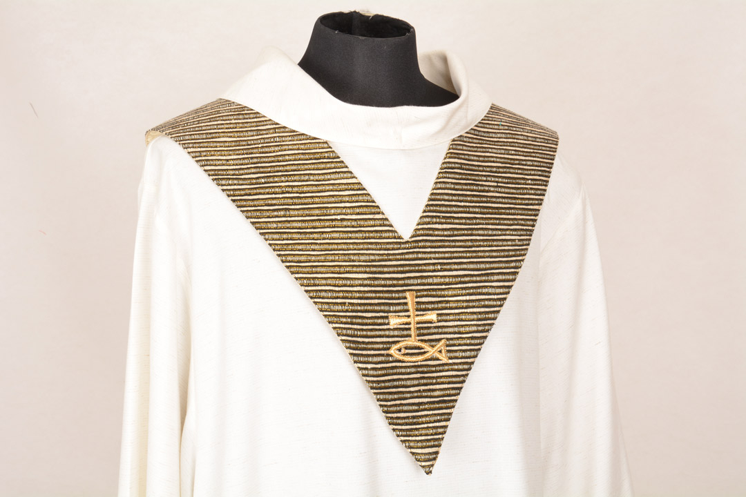 Stola per ministro straordinario grigio-oro