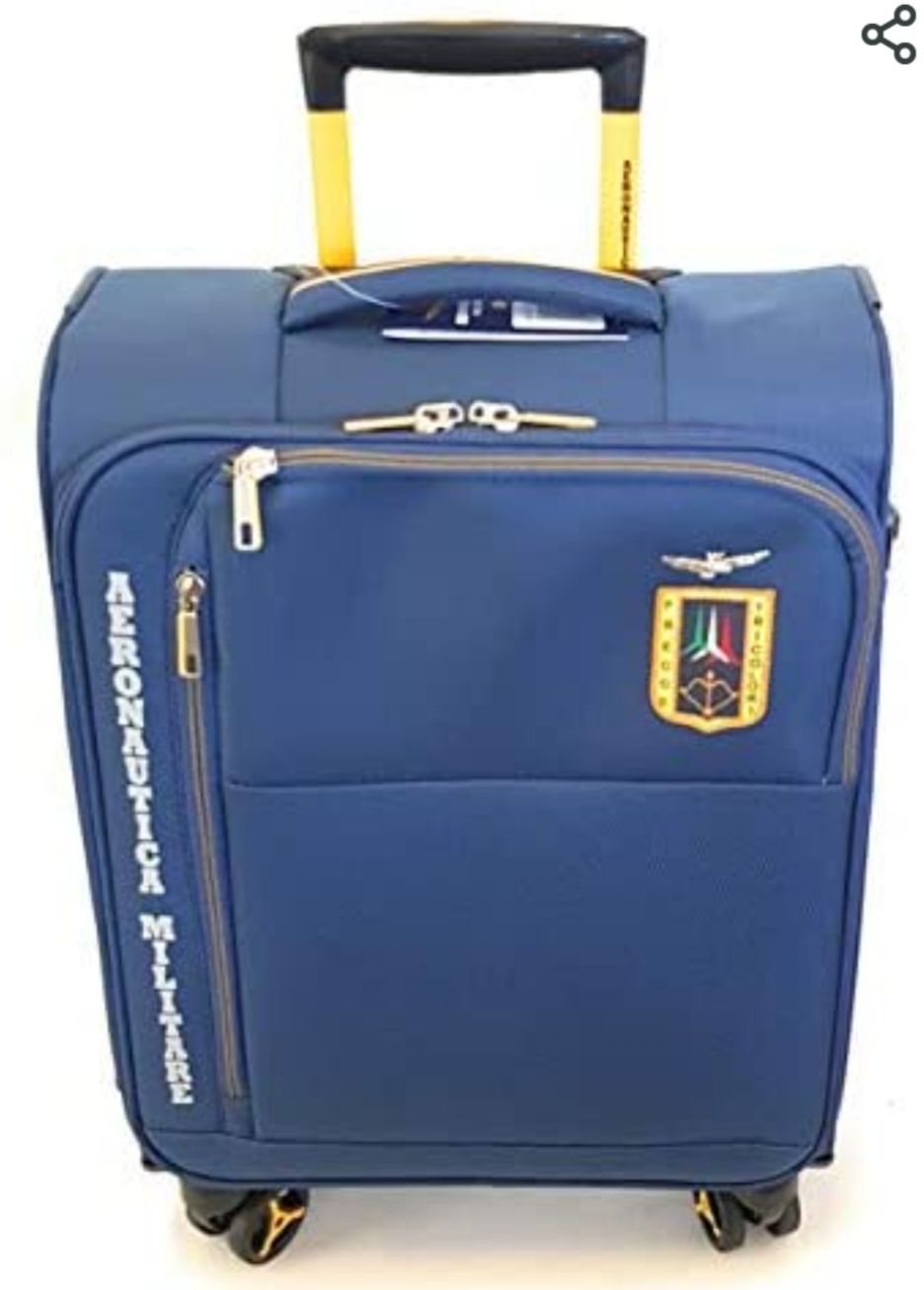 Aeronautica Militare Trolley Tessuto Bagaglio a Mano AM 210 55 Blu