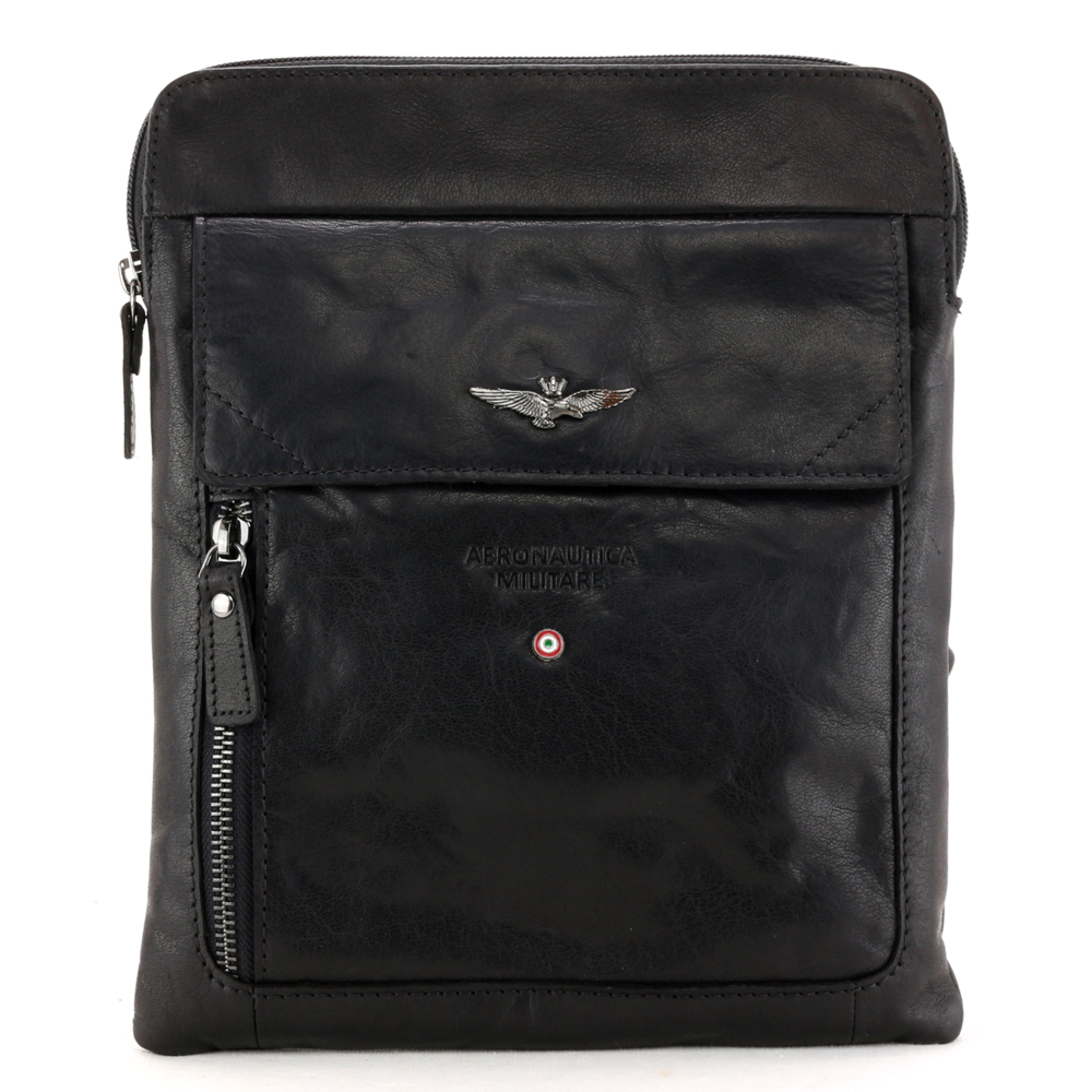 Borsa a tracolla Aeronautica Militare vintage AM 302 NERO