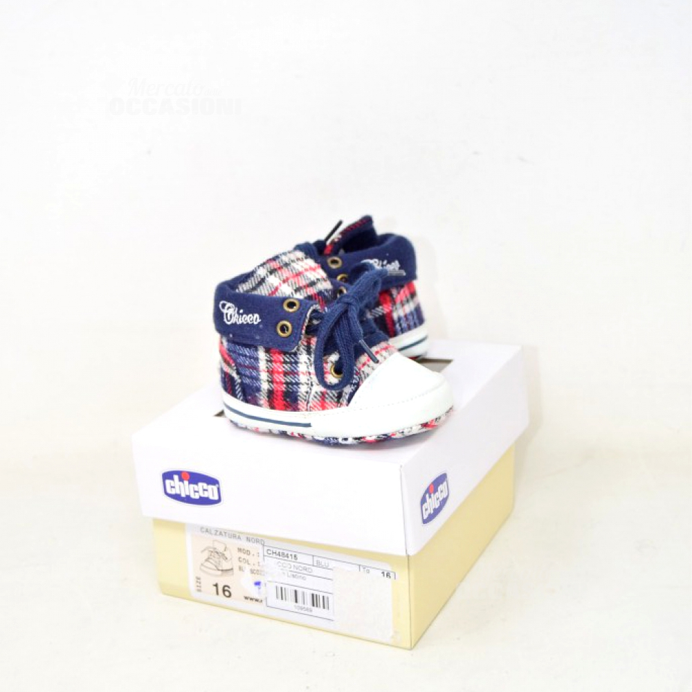 Petites Chaussures Bebe Chicco Bleu Rouge N 16 Neuf Ebay
