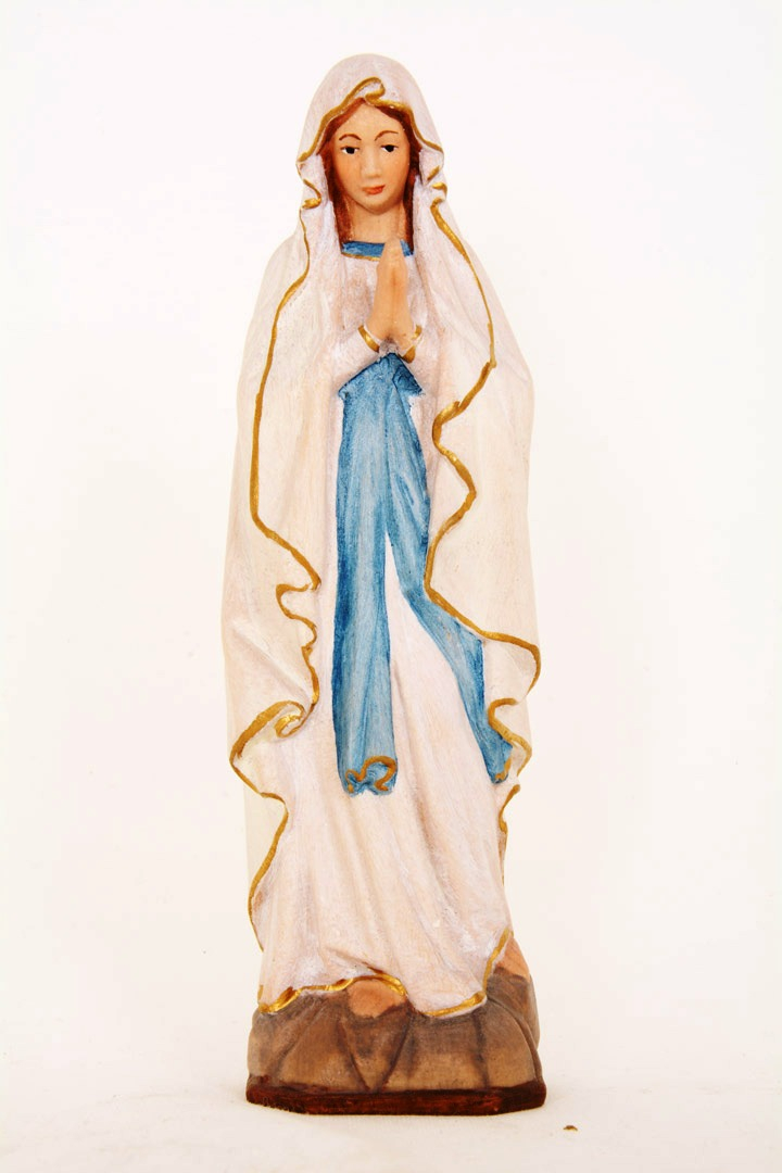 Statua Madonna di Lourdes in Legno cm 15