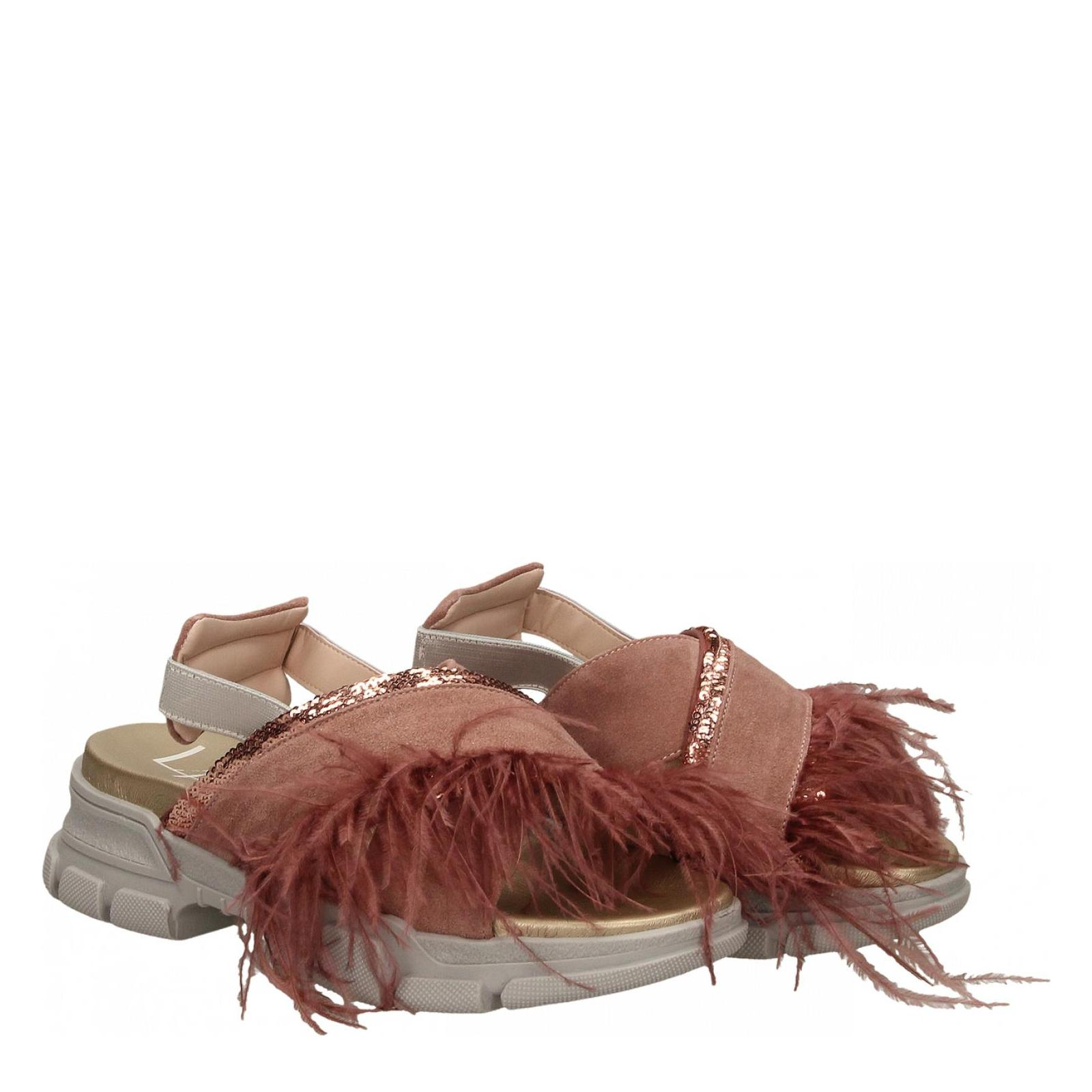 SANDAL PIUME STRUZZO