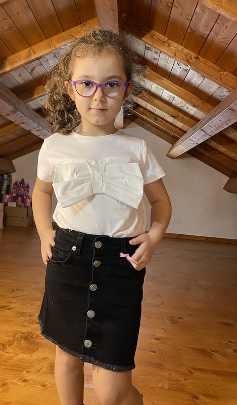 Minigonna Jeans con bottoni frontali Vicolo Bambina