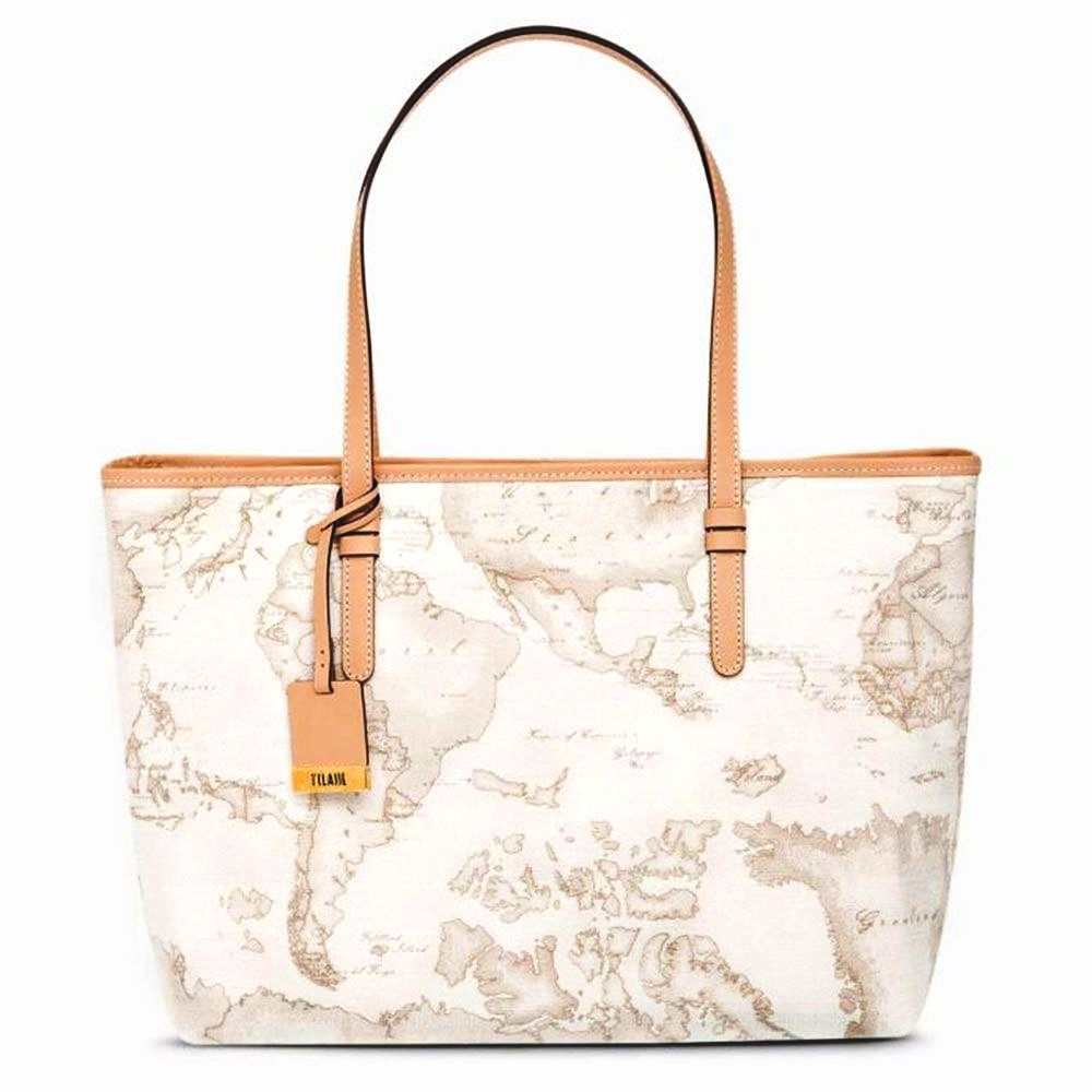 ALVIERO MARTINI 1A CLASSE BORSA GRANDE GEO WHITE D007 6188