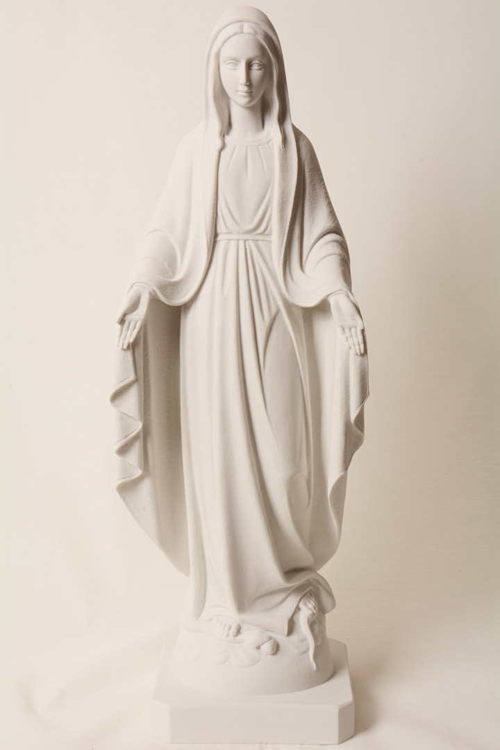Statua Madonna Miracolosa in Polvere di Marmo cm 50 DEC130-50
