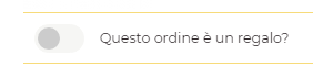 Checkout Val D'Oca: Questo ordine è un regalo?