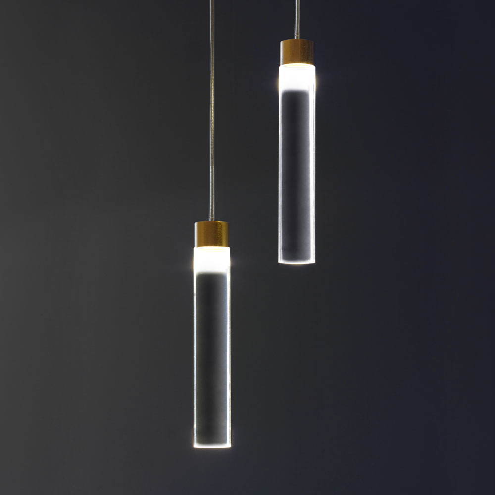 FUNAMBULIST SOSPENSIONE OTTONE 45W+2x3W 3000K