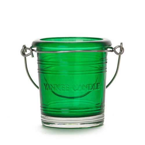 Nuvolestore, BICCHIERE VETRO PORTA VOTIVO SECCHIELLO BUCKET HOLDER EMERALD  1306104