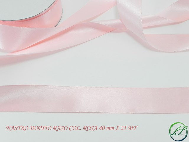 Nuvolestore, NASTRO ORGANZA ROSA 40MMX50MT. 0023