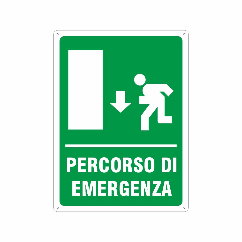 Cartello Informazioni Di Emergenza VSafety – 300x200 Mm – Adesivo In Vinile – Conforme Norme EN ISO 7010