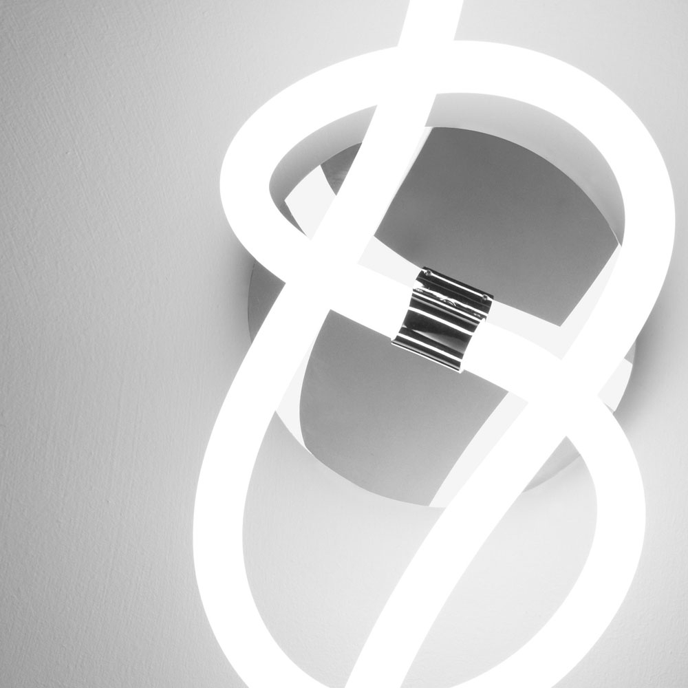 LIGHT LINE APPLIQUE BIANCO+CROMO 32W 3000K DIMMERABILE