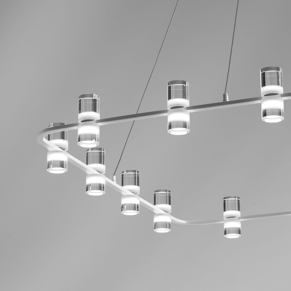 KINGFORT SOSPENSIONE 16 LUCI BIANCO 16x4W 3000K