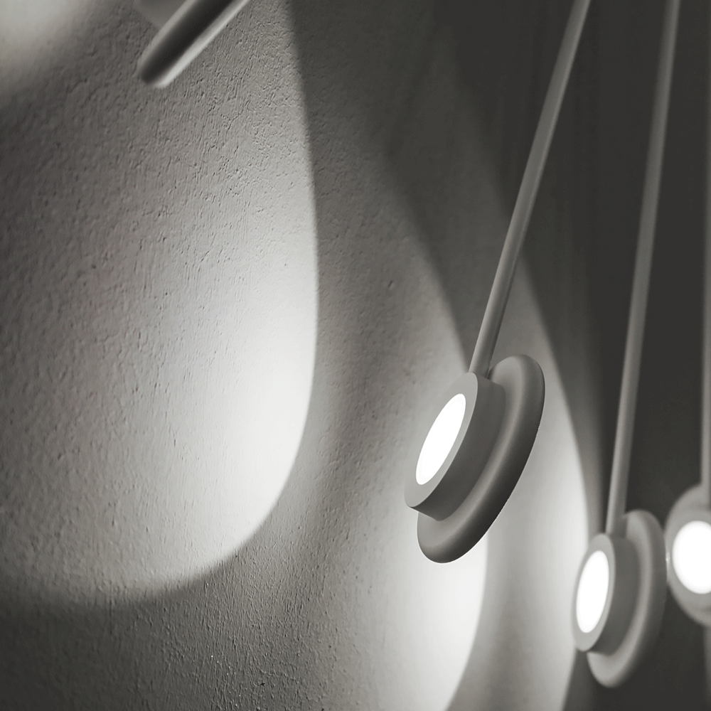 HELIX DA PARETE BIANCO 18x2W 3000K DIMMERABILE