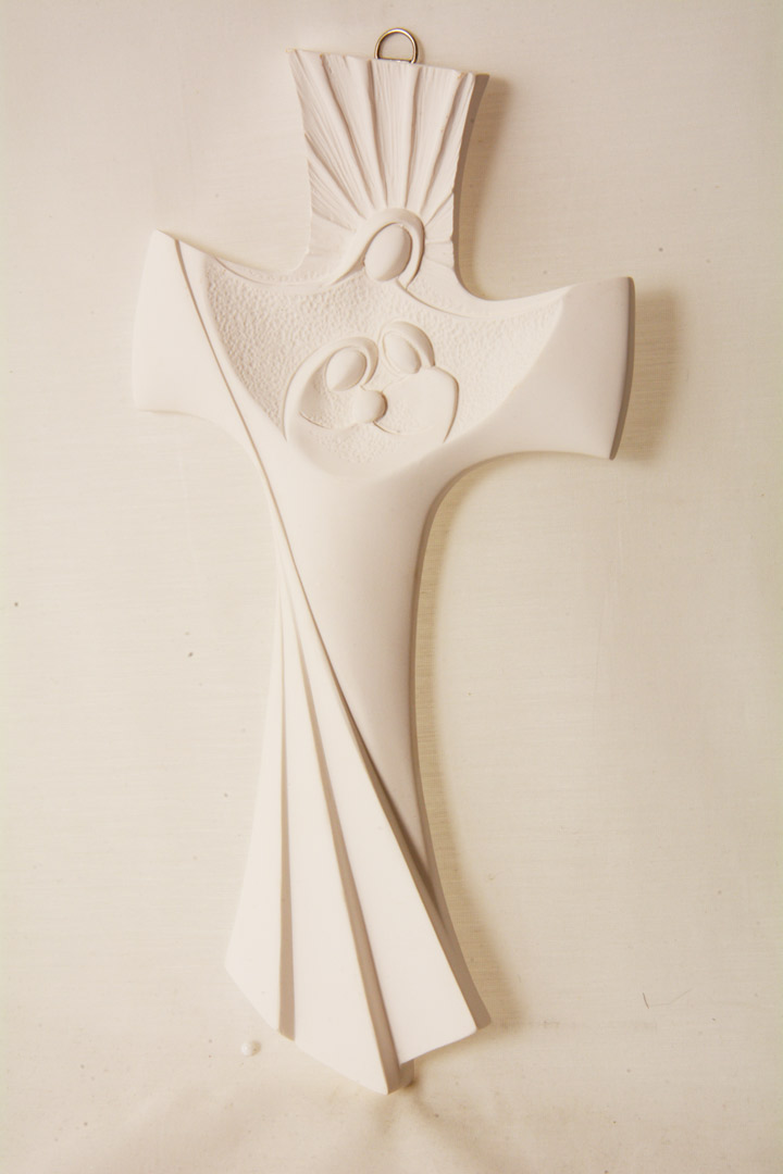Croce resina bianca