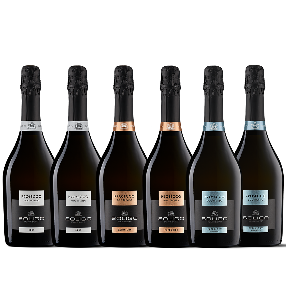 Prosecco DOC Treviso, Set Bottiglie di Vino