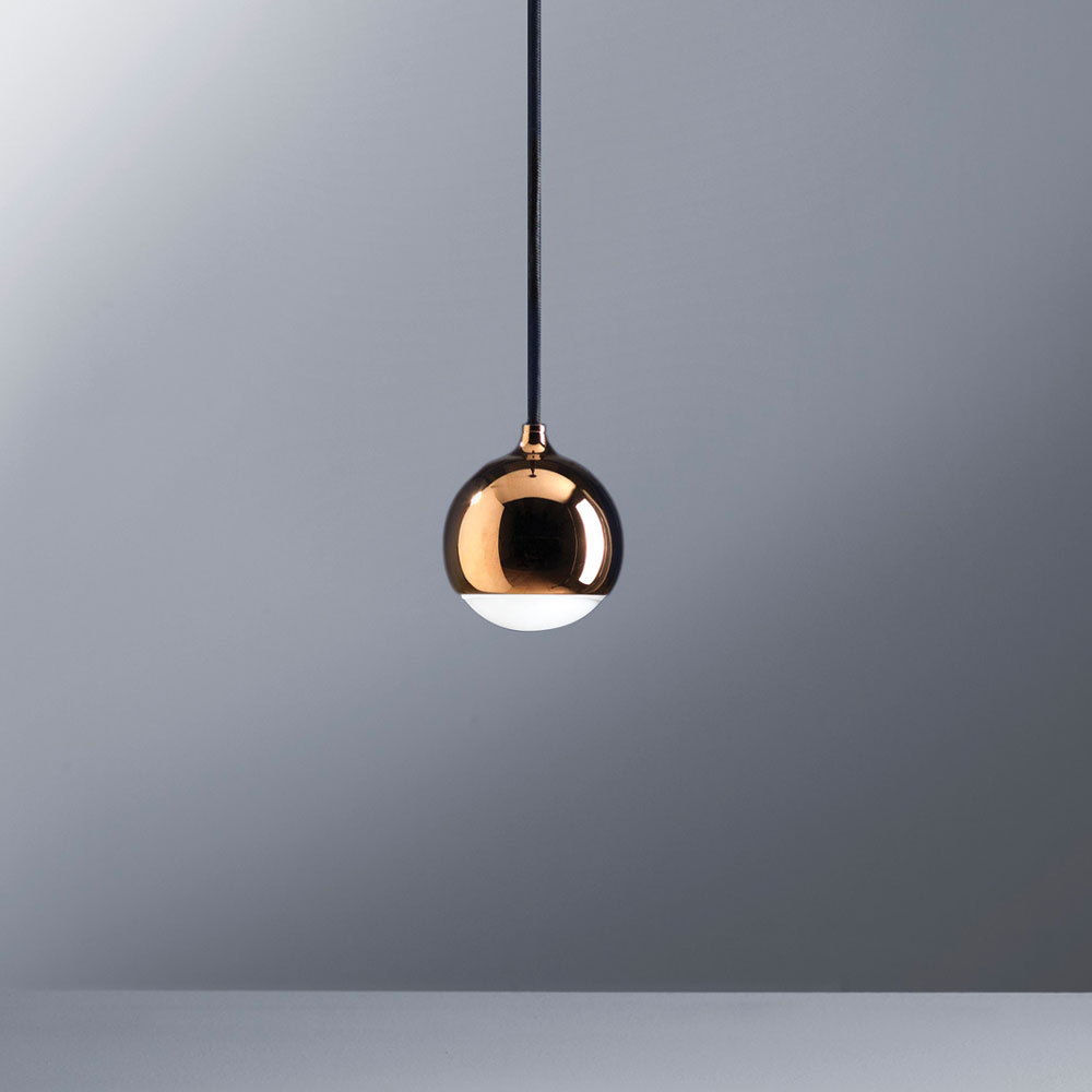 SHALLOW SOSPENSIONE 1 LUCE ORO ROSA 5W 3000K