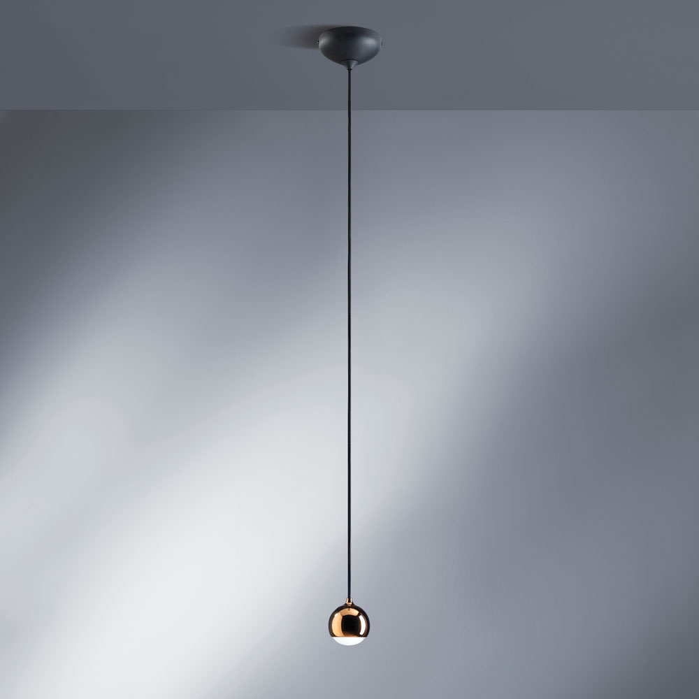 SHALLOW SOSPENSIONE 1 LUCE ORO ROSA 5W 3000K