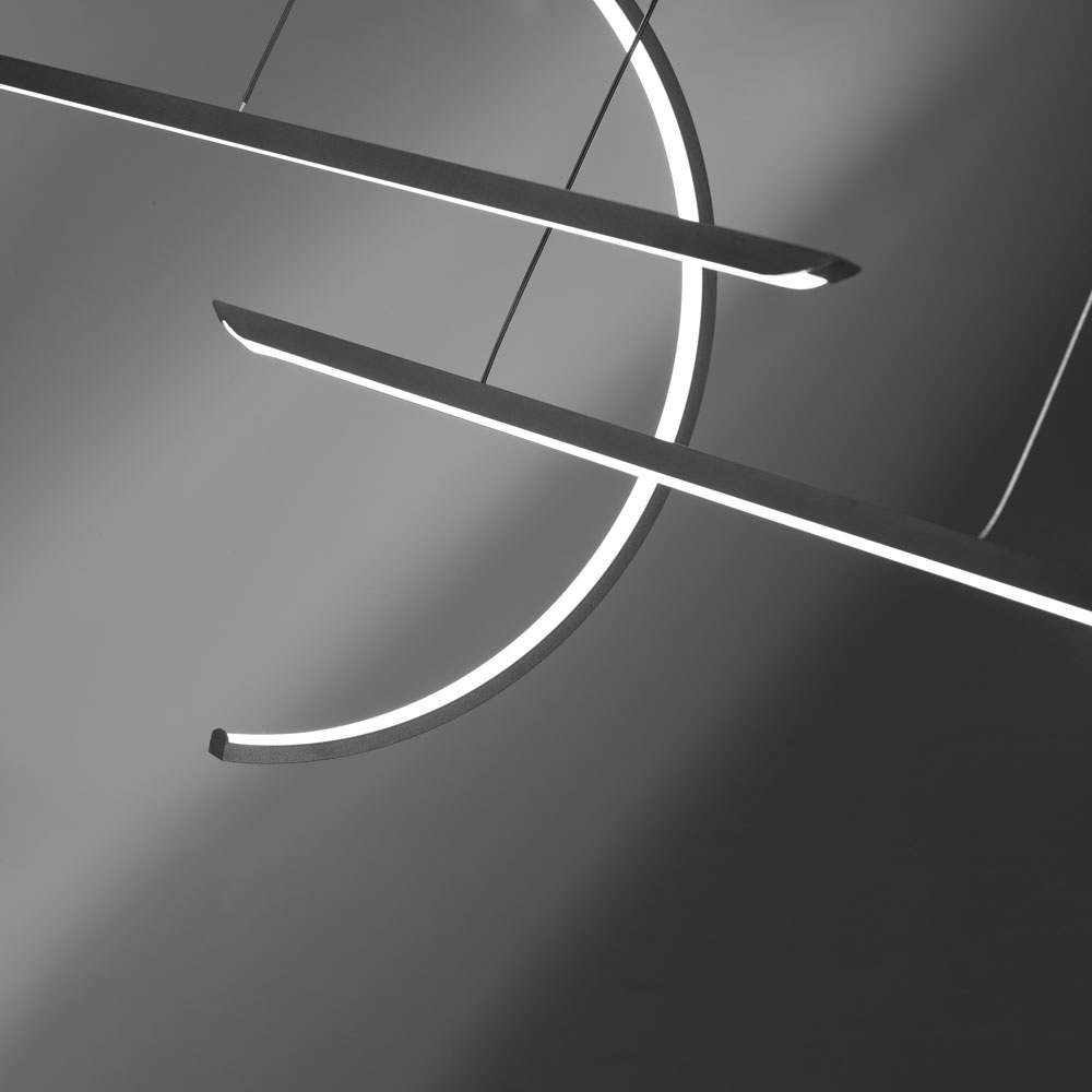 IN&OUT SOSPENSIONE NERO 50W 3000K-4000K