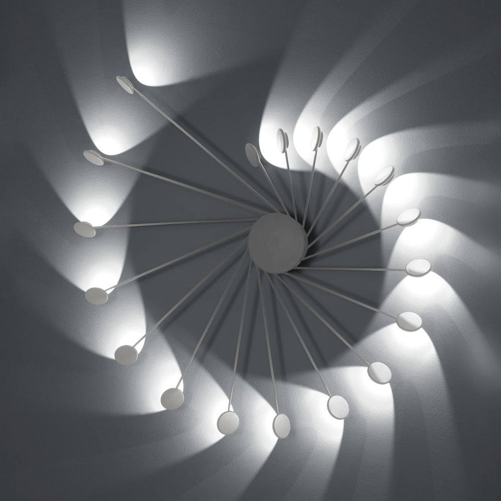 HELIX DA PARETE BIANCO 18x2W 3000K DIMMERABILE