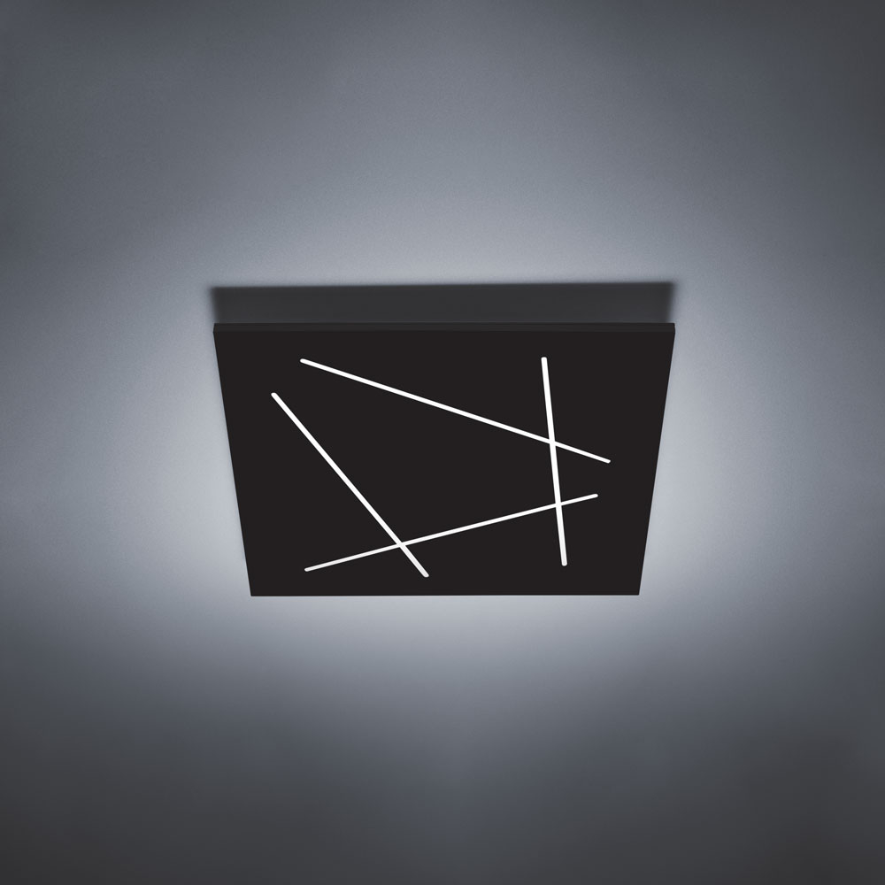 FLAT PLAFONIERA 45 NERO 42W 3000K