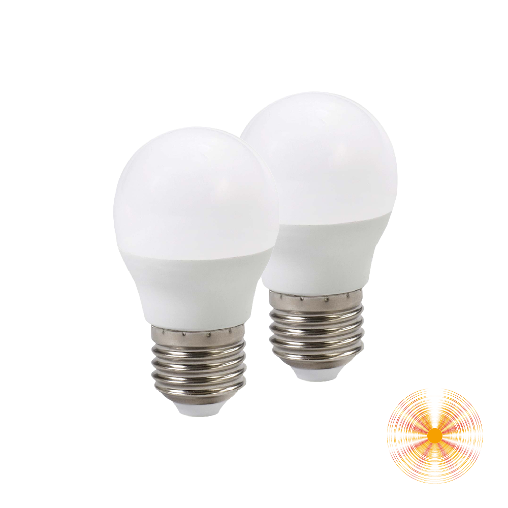 BIPACK LAMPADINE LED G45 E27 5W 3000K