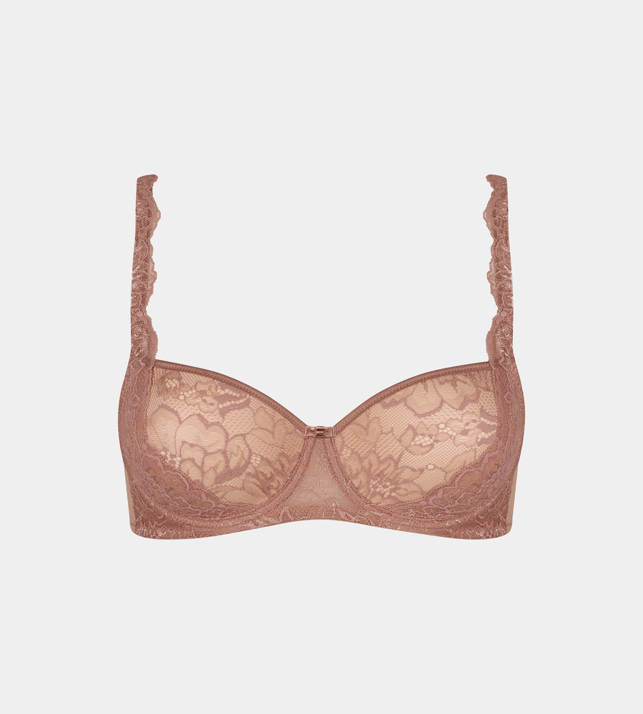 Reggiseno Donna Triumph Amourette Charm Delight P – Pizzo Bicolore, Coppe Decorate, Colore Fresh Polvere