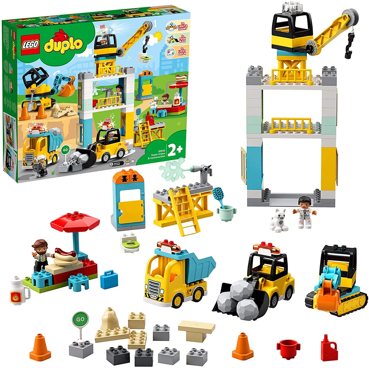 Lego Duplo Camion e scavatrice costruzioni gioco bambini cantiere, cingolato