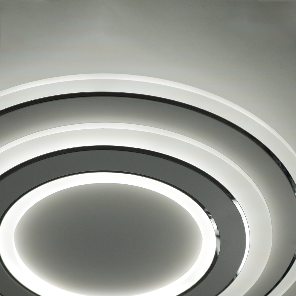 DELIA PLAFONIERA SMART BIANCO+CROMO 46W 3000K - 4000K - 6000K