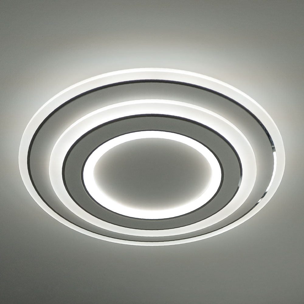 DELIA PLAFONIERA SMART BIANCO+CROMO 46W 3000K - 4000K - 6000K