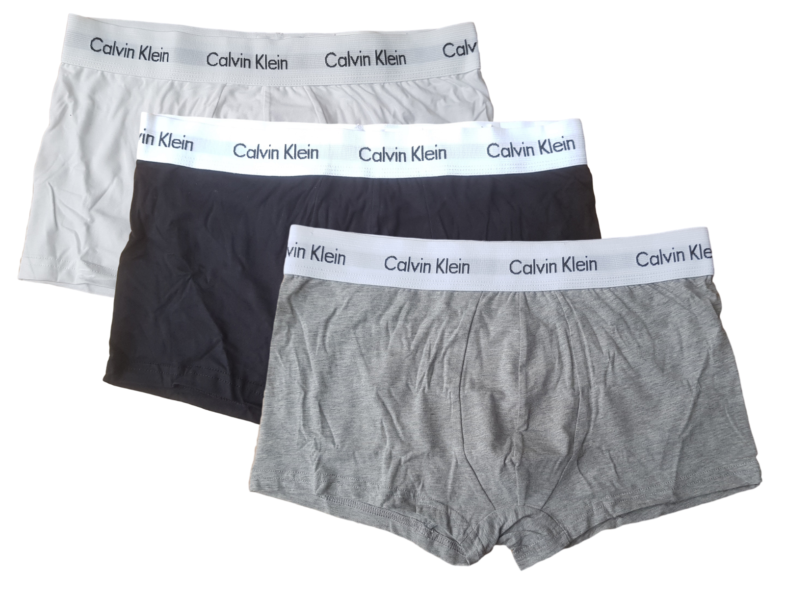 Slip Basic Tripack Uomo Calvin Klein in Cotone Bianco