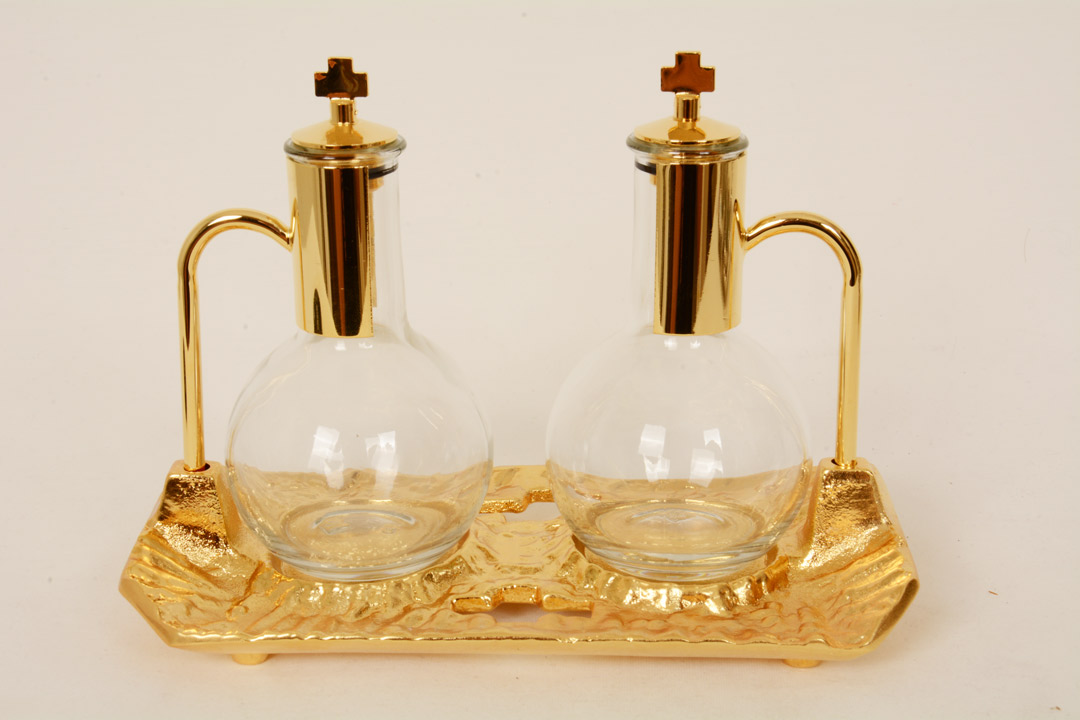 Servizio Ampolle con base in metallo 