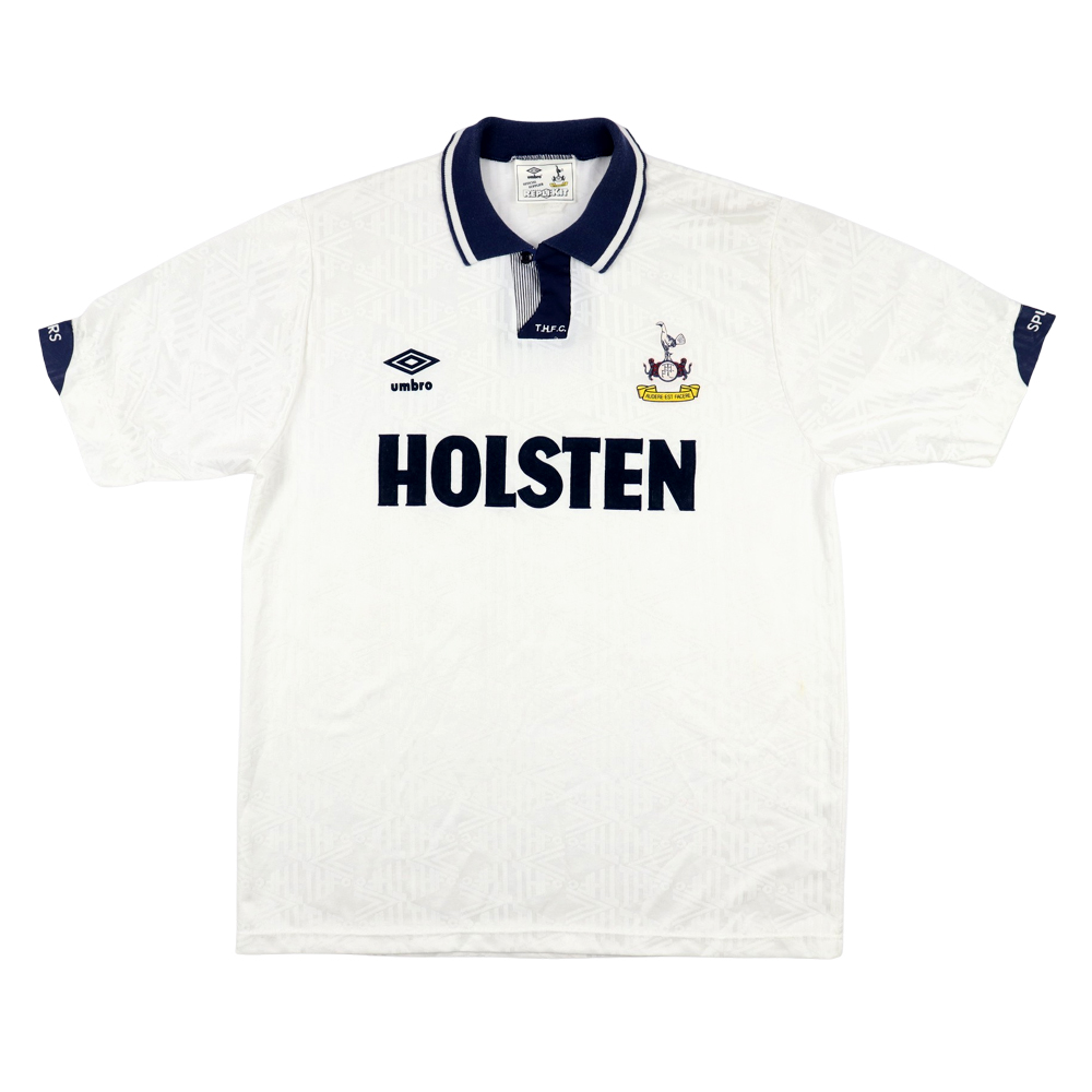 1991 93 Tottenham Shirt Home L Top