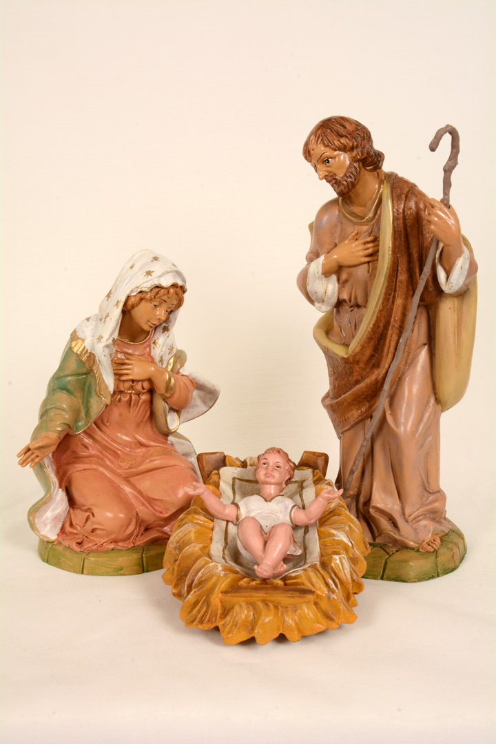 Natività per Presepe in Gomma tipo Legno 30 cm