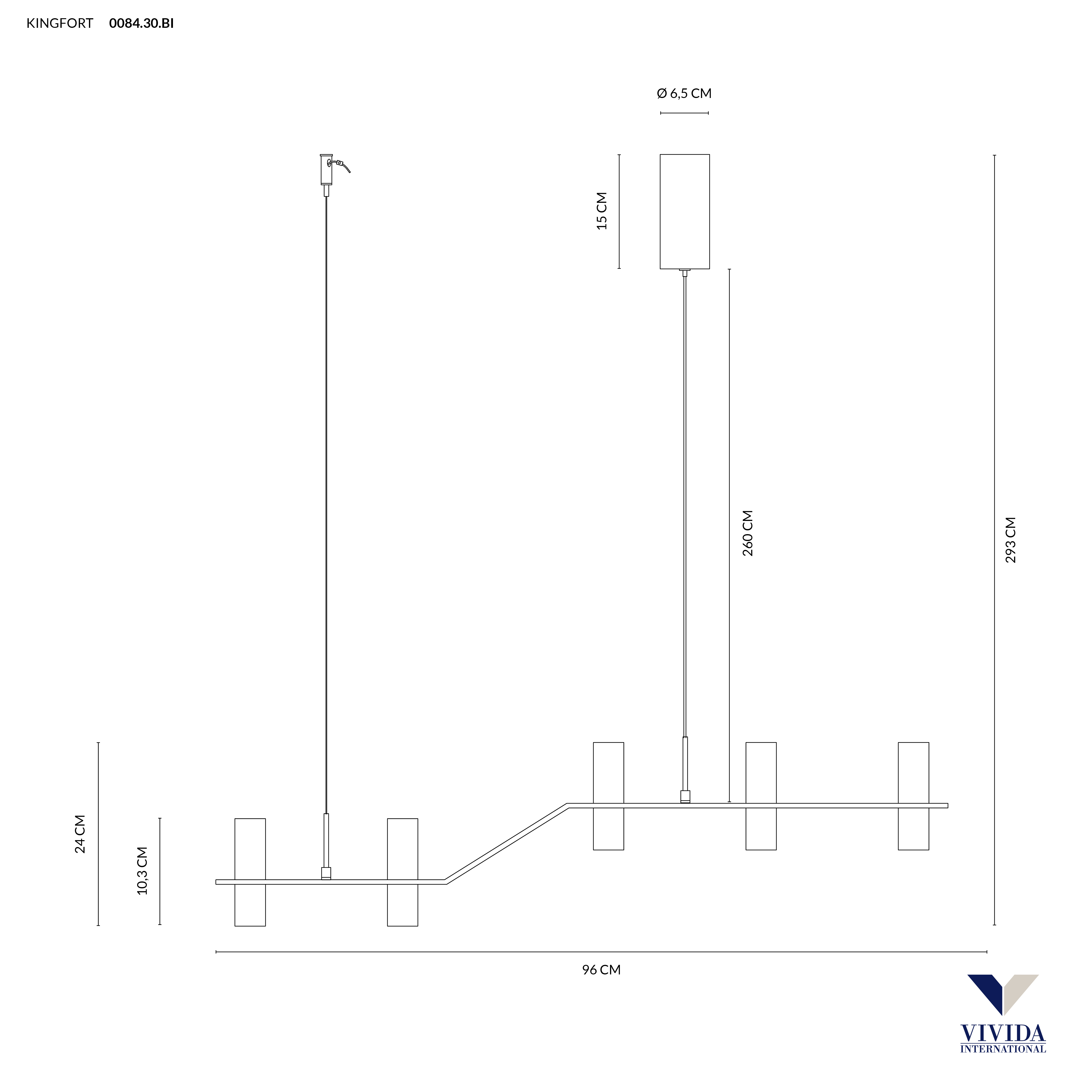 KINGFORT 5 LUCI NERO 5x4W 3000K