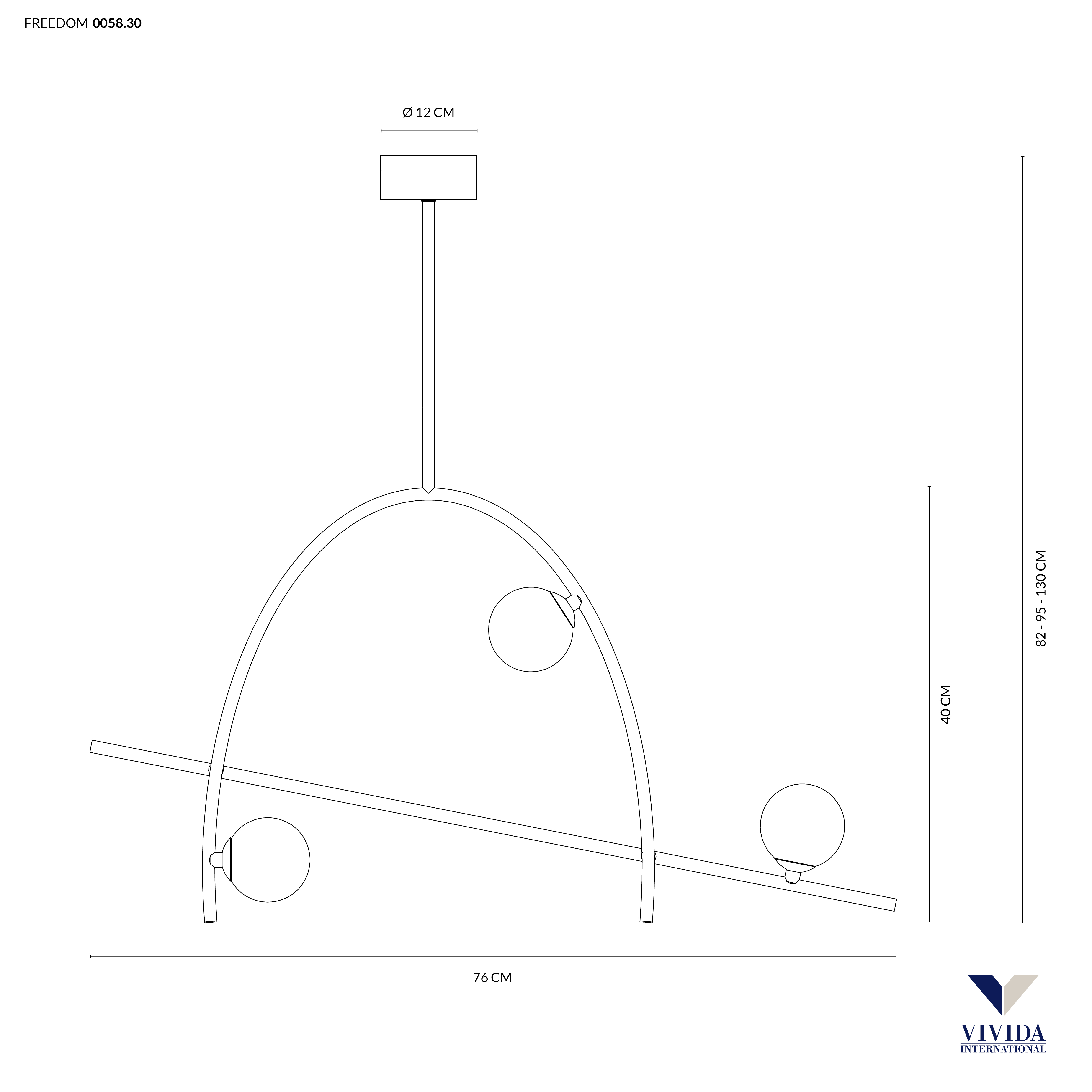 FREEDOM SOSPENSIONE ORO 3x6W 3000K